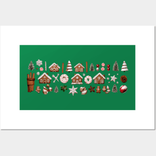 Christmas Gingerbread Posters and Art